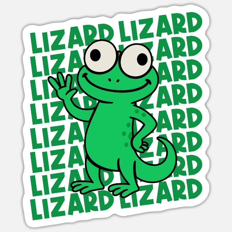 Lizard Meme - Sticker size S (10 x 10 cm) - white matte