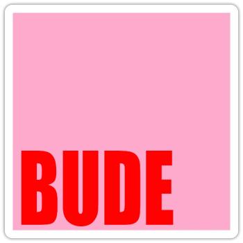 ZUHAUSE WOHNUNG BUDE - Sticker Größe S (10 x 10 cm) - Mattweiß - Vorne