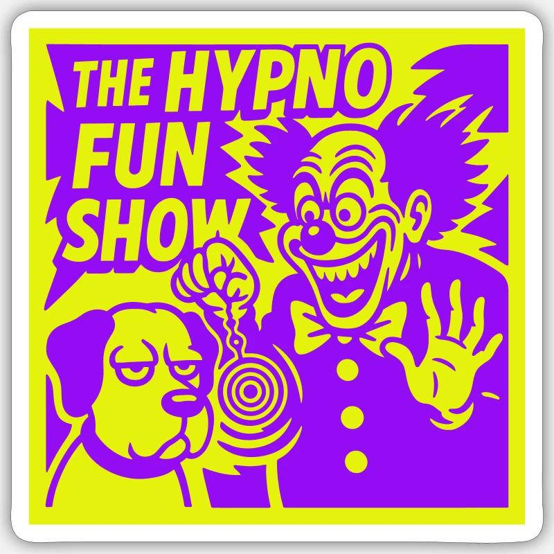 Hypno Fun Show - Sticker taille S (10 x 10 cm) - blanc mat