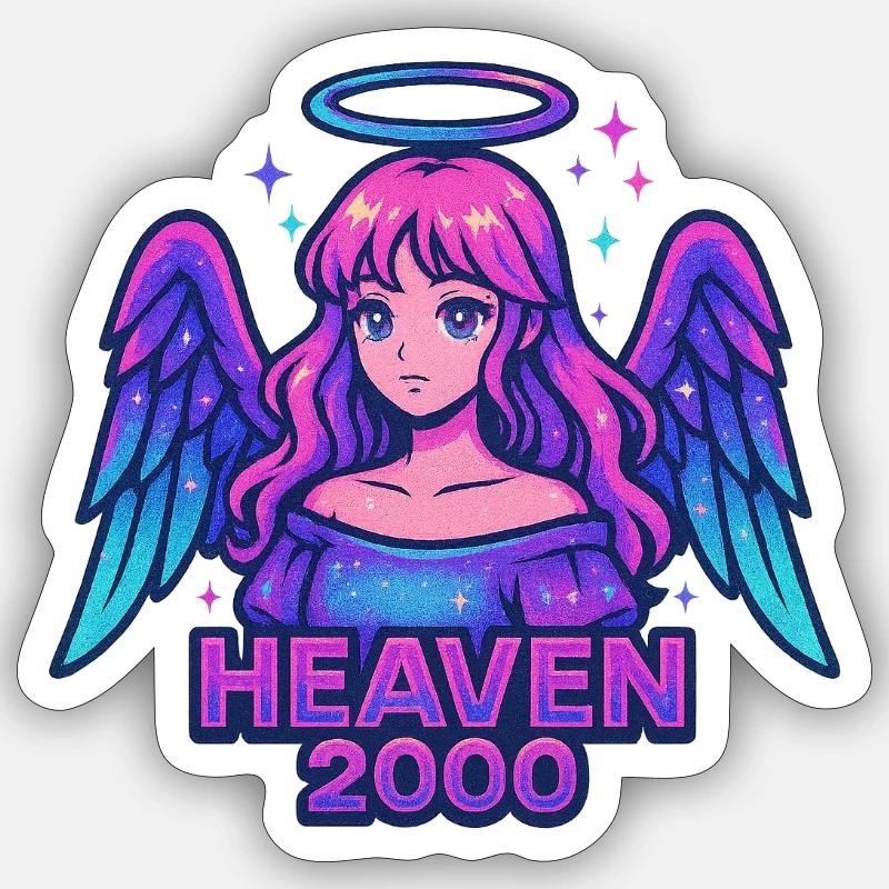 Conception d’ange céleste - Sticker taille S (10 x 10 cm) - blanc mat