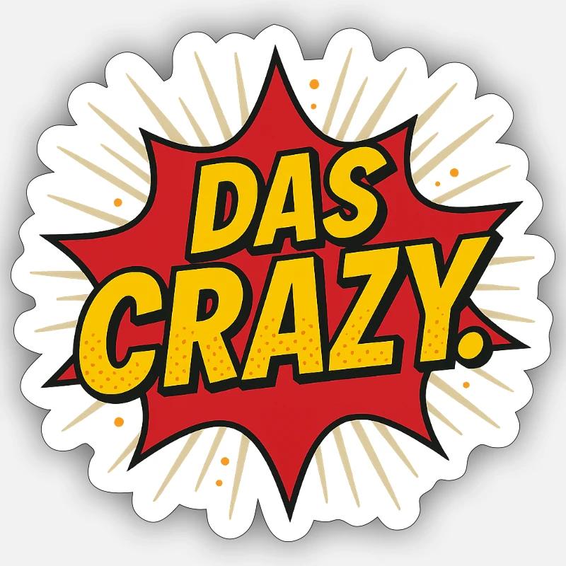 Comic Explosion Text Design Sticker size S (10 x 10 cm)