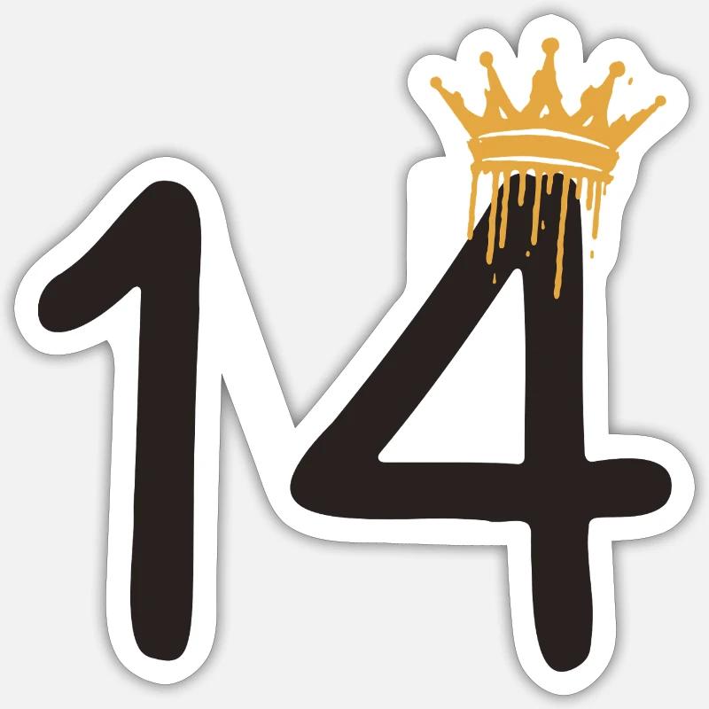 14 - Sticker size S (10 x 10 cm) - white matte
