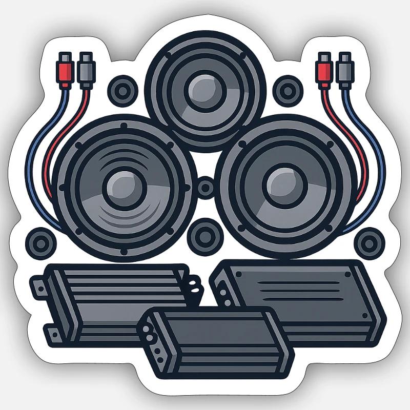 Gestaltung der Tontechnik - Sticker Größe S (10 x 10 cm) - Mattweiß