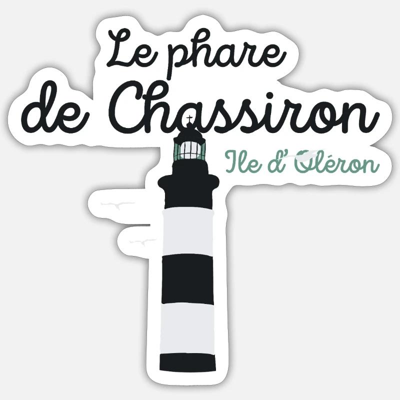 Ile d'Oléron, Leuchtturm von Chassiron - Sticker Größe S (10 x 10 cm) - Mattweiß