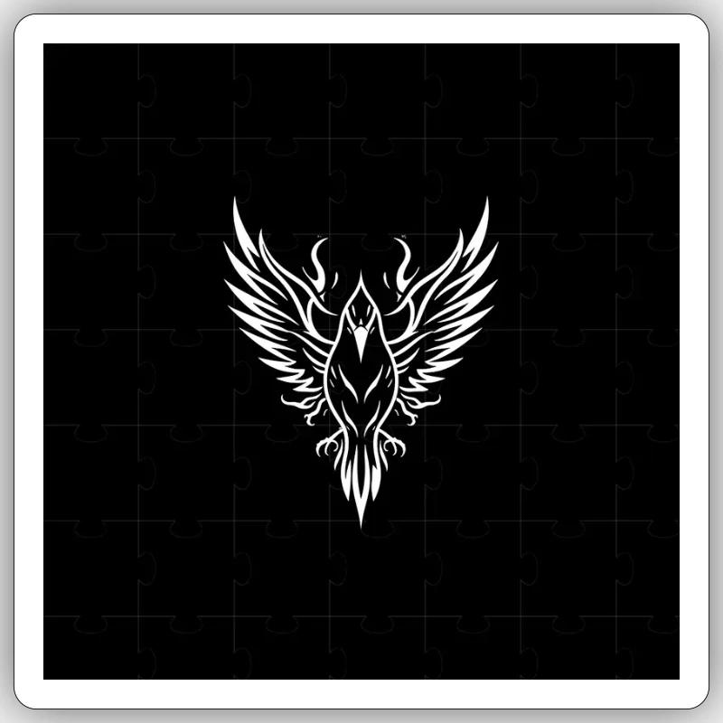 Black Eagle - Sticker size S (10 x 10 cm) - white matte