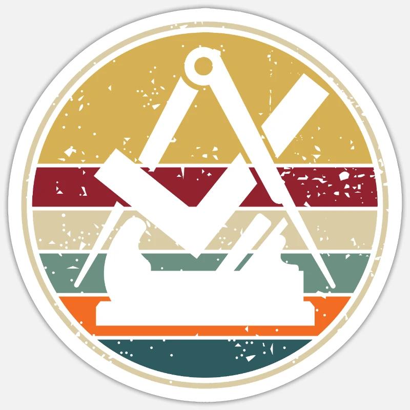 Carpenter Carpenter Guild Sign Craft Guild - Sticker size S (10 x 10 cm) - white matte