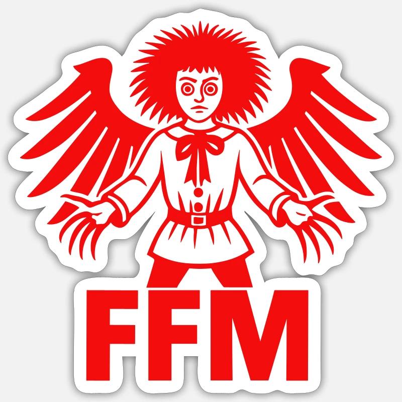 Francfort-sur-le-Main (FFM) - Sticker taille S (10 x 10 cm) - blanc mat