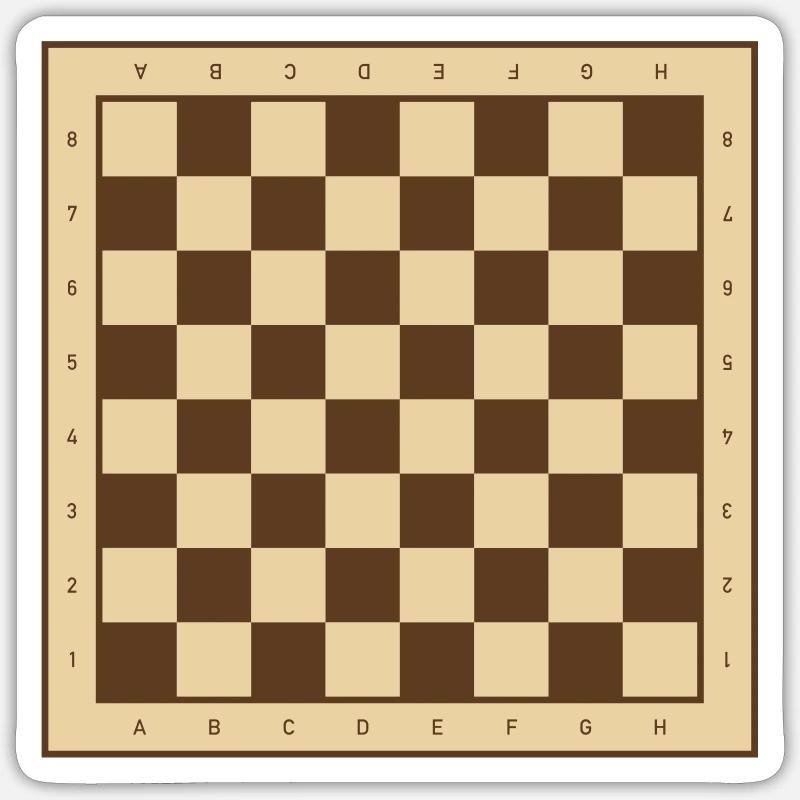 Conception classique en damier - Sticker taille S (10 x 10 cm) - blanc mat