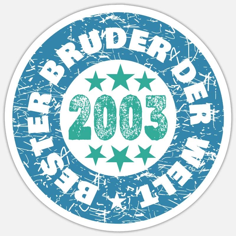 2003 - Sticker taille S (10 x 10 cm) - blanc mat