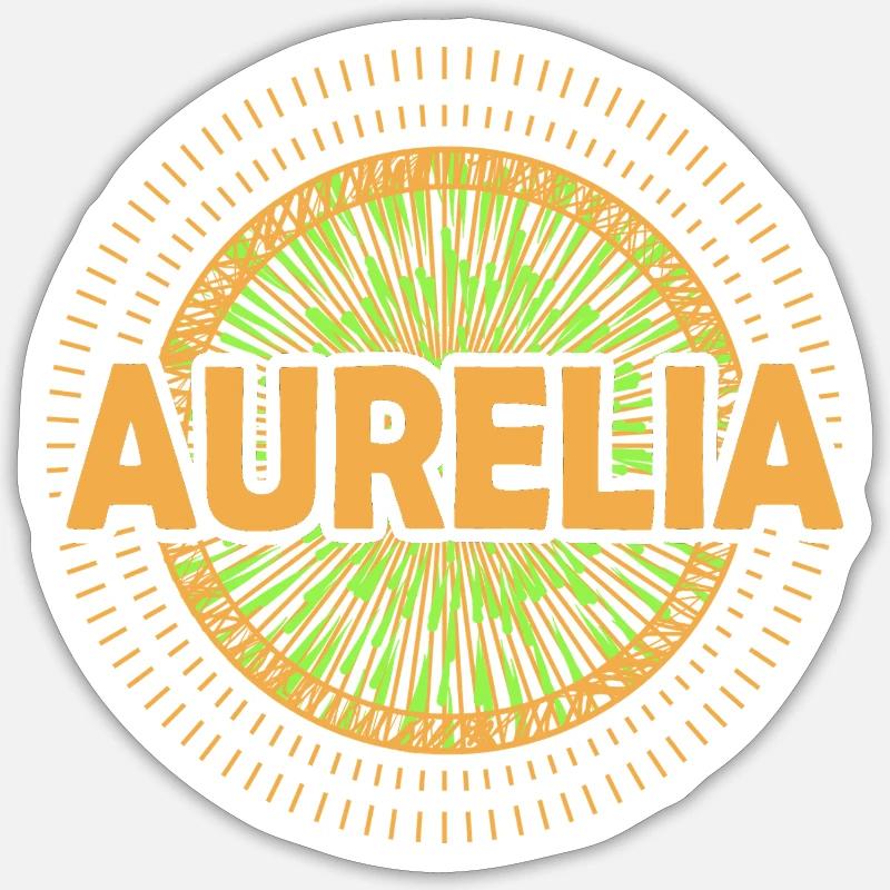 Aurélia - Sticker taille S (10 x 10 cm) - blanc mat
