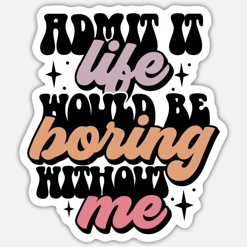 Expression classique dans des tons pastel Sticker taille S (10 x 10 cm)