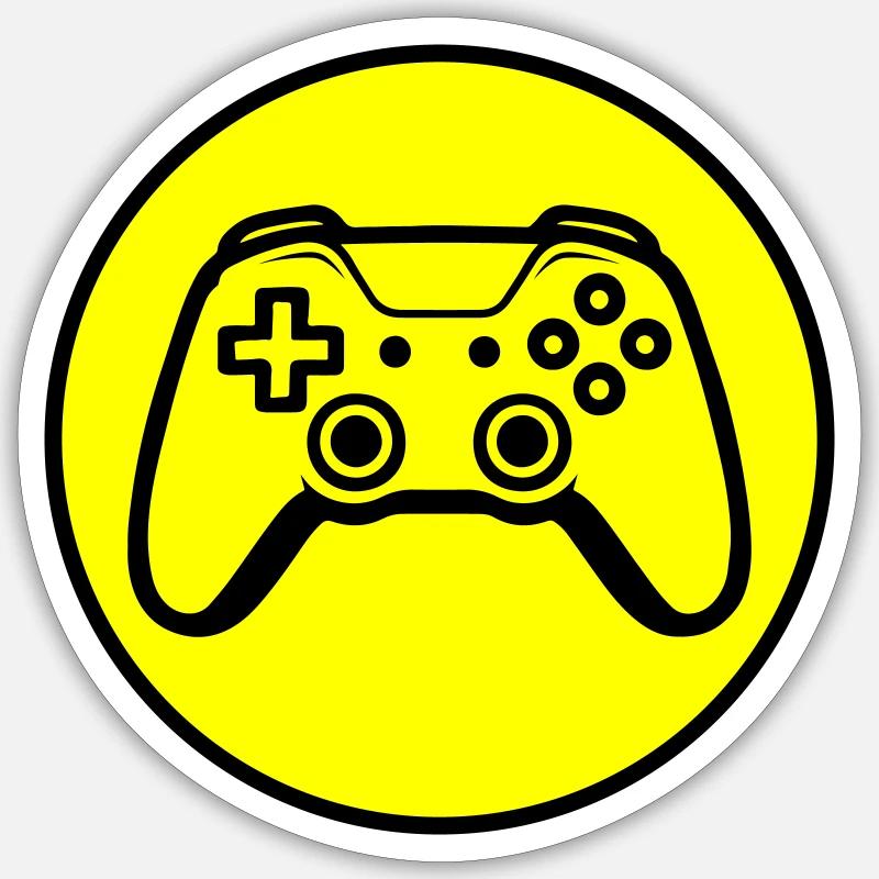 Controller Joypad Icon - Sticker size S (10 x 10 cm) - white matte