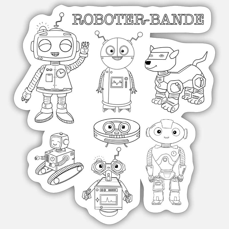 Plus de robots, plus de plaisir Sticker taille S (10 x 10 cm)