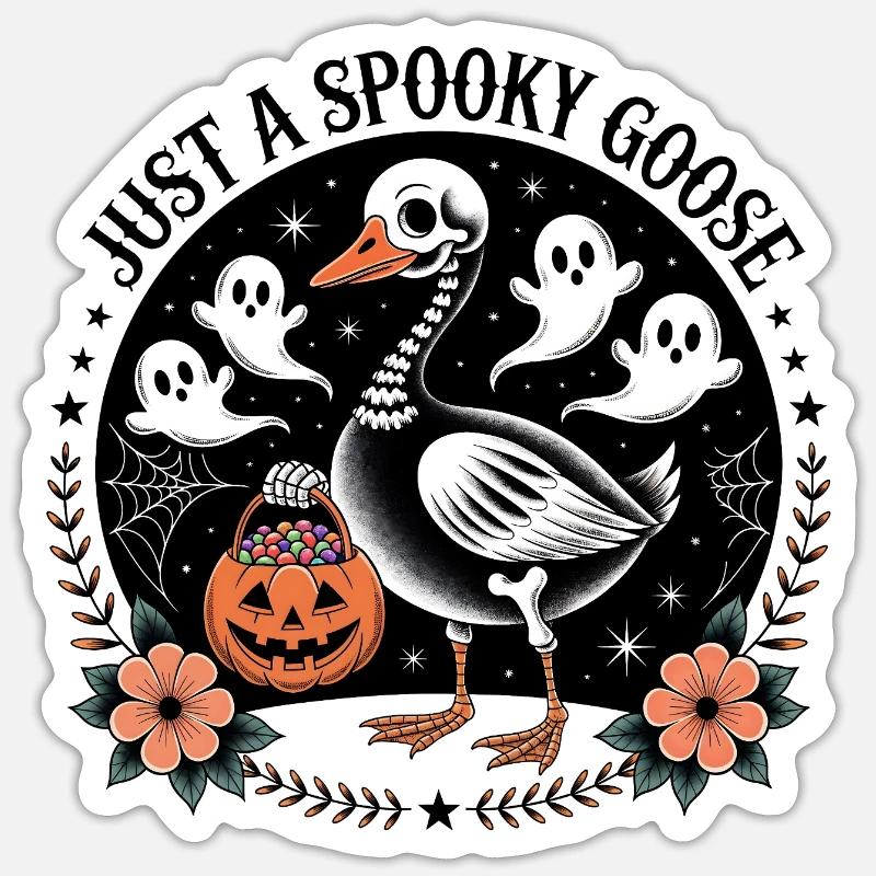 Just a Spooky Goose - Sticker size S (10 x 10 cm) - white matte