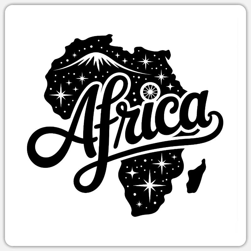 Afrique - Conception de souvenirs - Sticker taille S (10 x 10 cm) - blanc mat