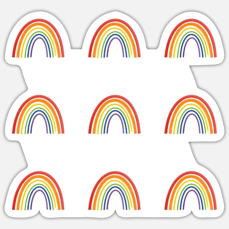Vivid Rainbow Pattern for LGBT Pride Apparel Sticker size S (10 x 10 cm)
