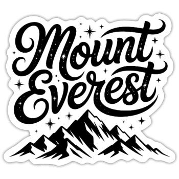 Mount Everest - Souvenir Design - Sticker size S (10 x 10 cm) - white matte - Front