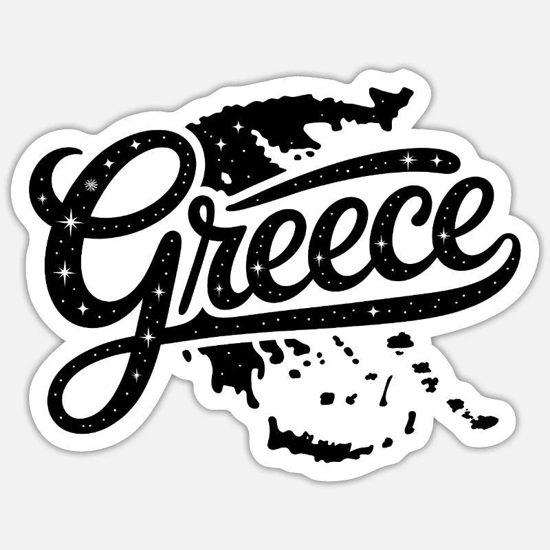 Grèce - Conception de souvenirs Sticker taille S (10 x 10 cm)
