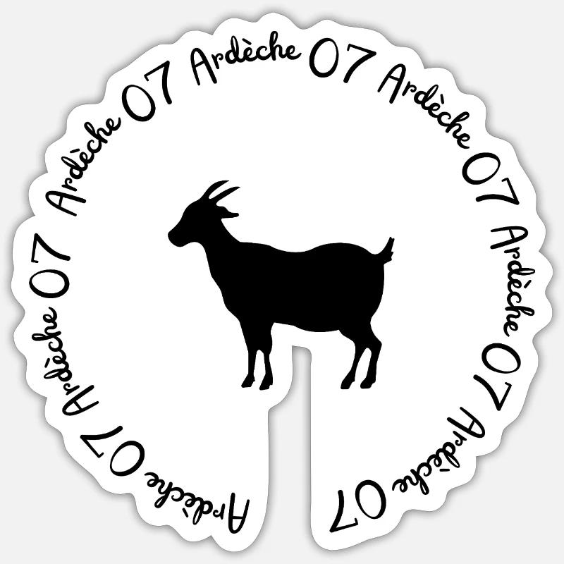 Ardècho team - Sticker taille S (10 x 10 cm) - blanc mat