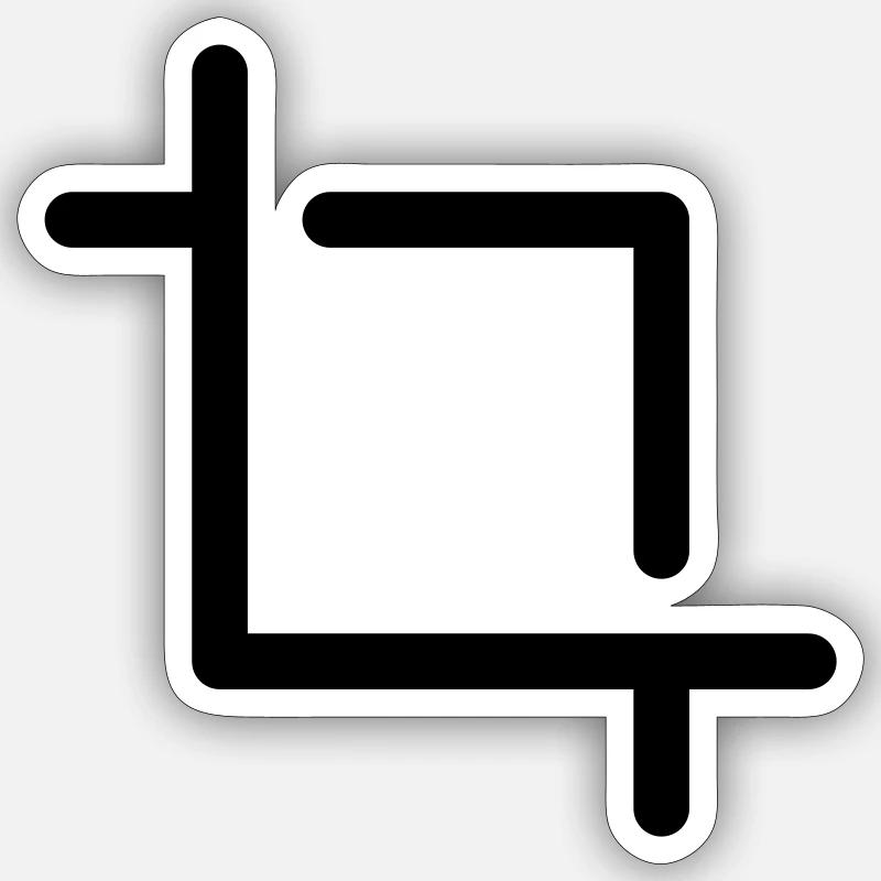 Icône de recadrage - Sticker taille S (10 x 10 cm) - blanc mat
