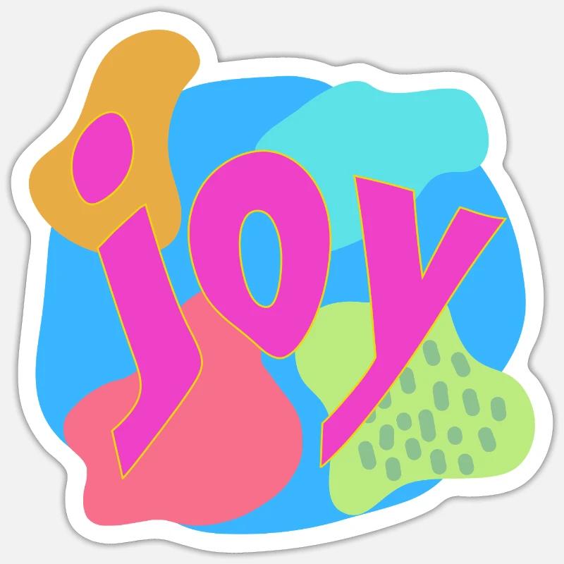 Lebendige Joy-Expression im Pop-Art-Stil - Sticker Größe S (10 x 10 cm) - Mattweiß