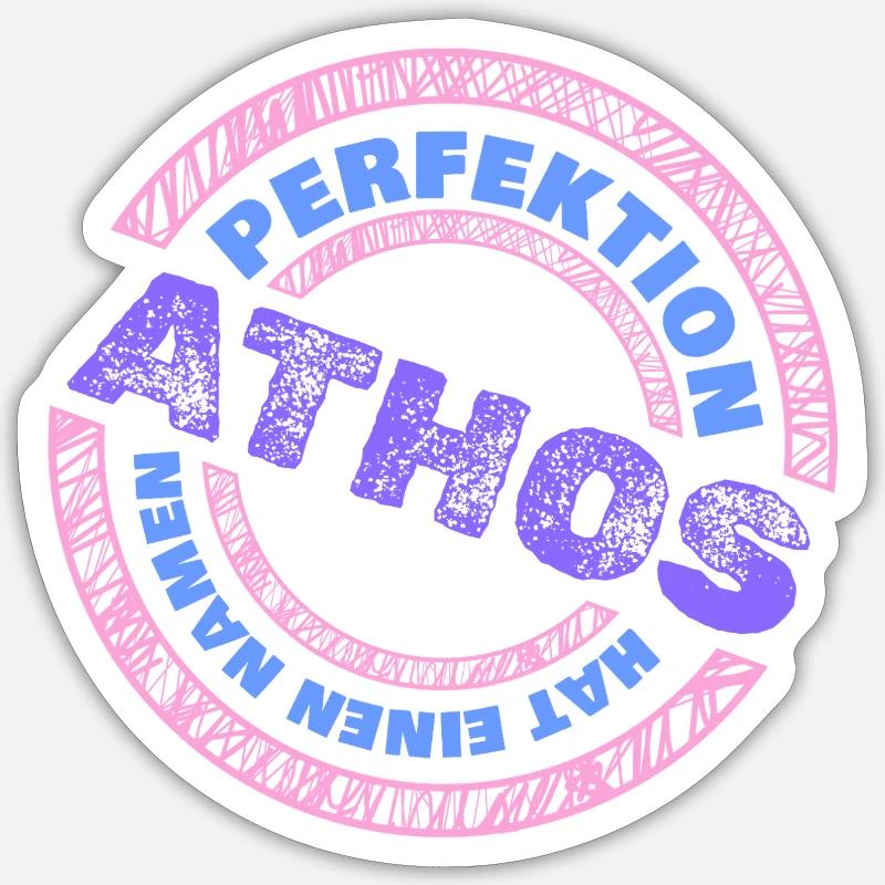 Gift for Athos - Sticker size S (10 x 10 cm) - white matte