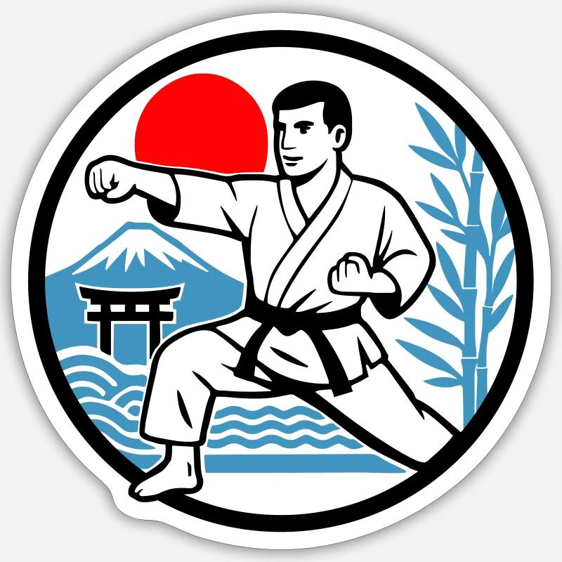 Karate Nature - Sticker size S (10 x 10 cm) - white matte
