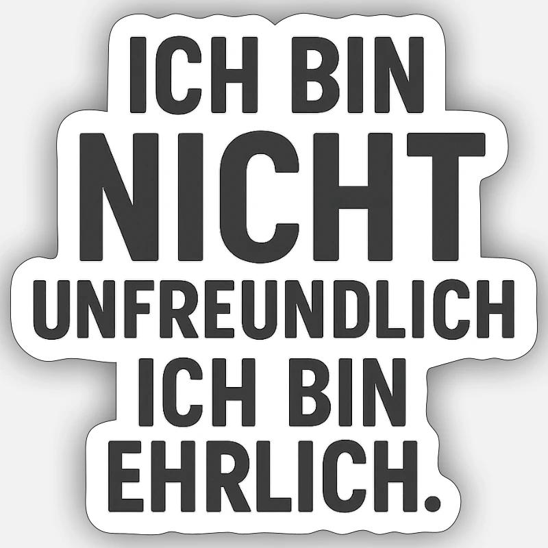 Hostile Honnête - Sombre - Sticker taille S (10 x 10 cm) - blanc mat