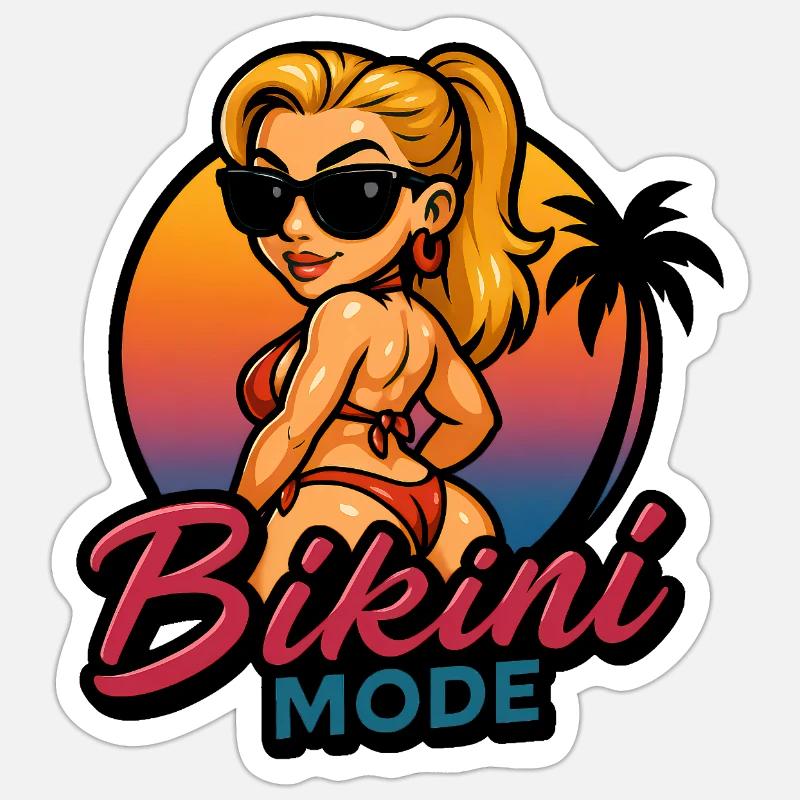 Mode Bikini Sticker Größe S (10 x 10 cm)