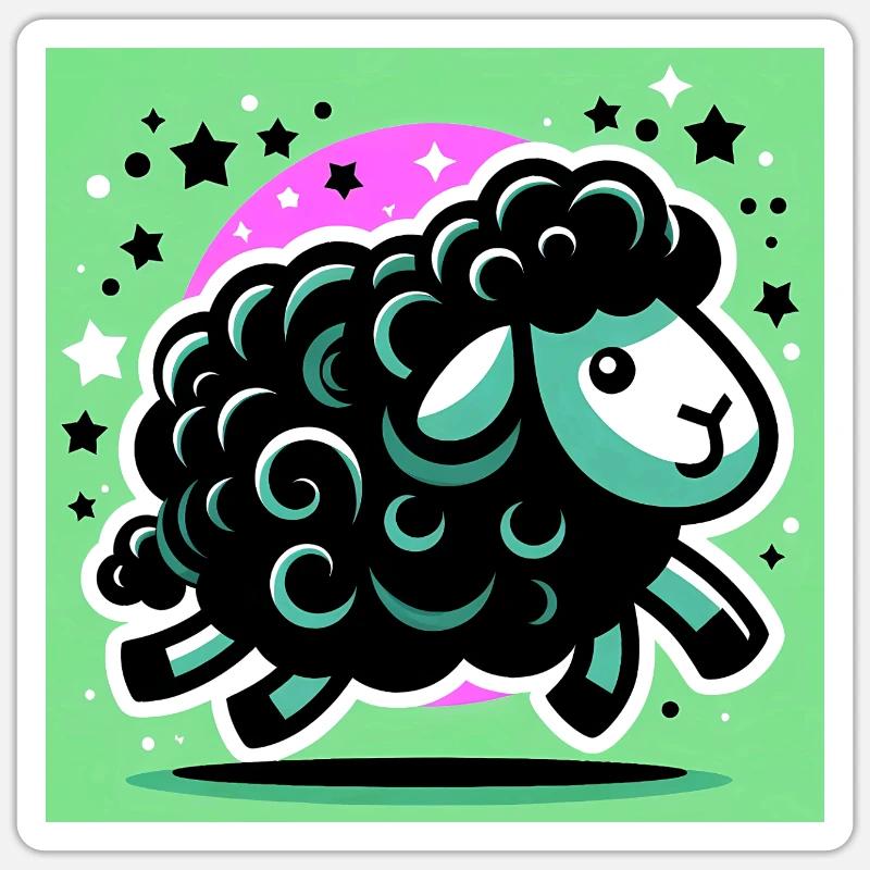 Black Sheep Sticker size S (10 x 10 cm)