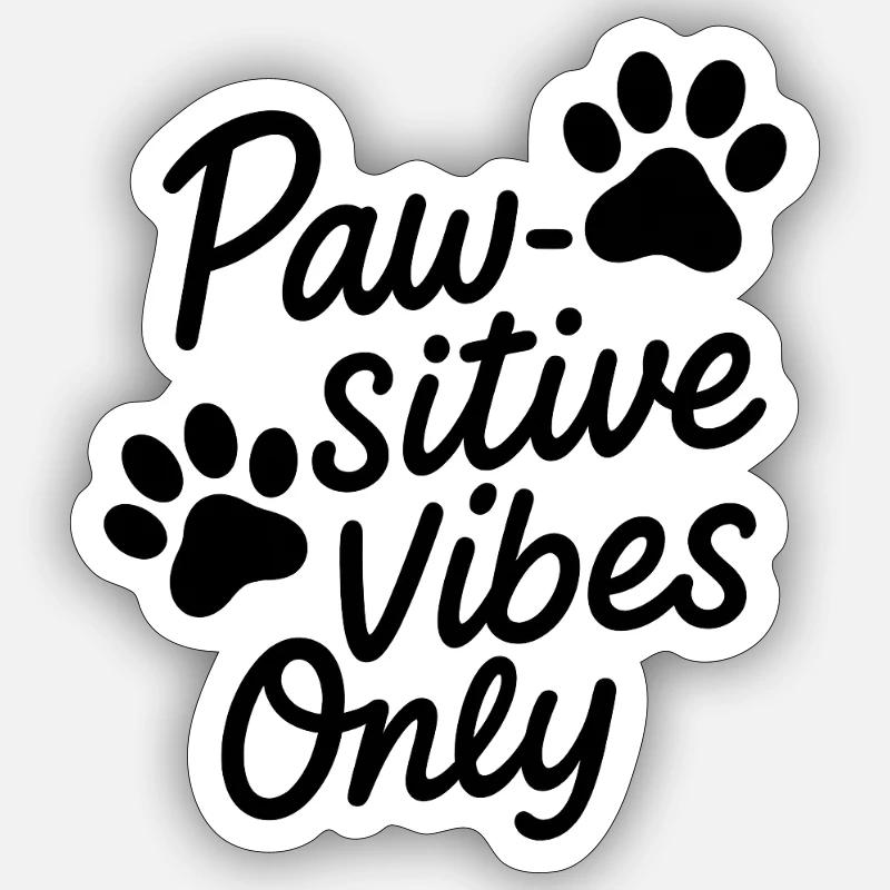 Patte sitive - Sticker taille S (10 x 10 cm) - blanc mat
