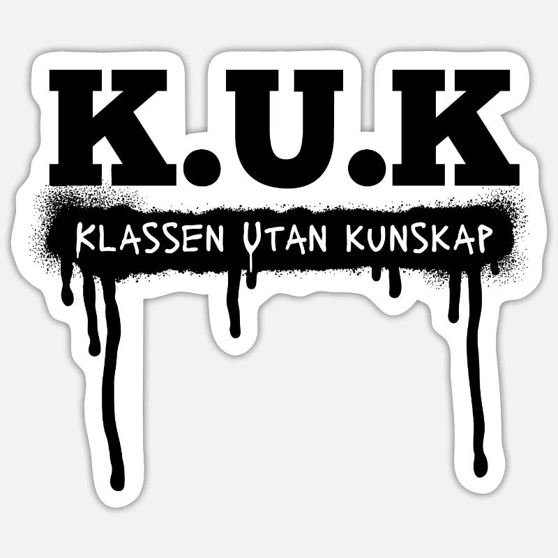 Class shirts K.U.K The class without knowledge Sticker size S (10 x 10 cm)