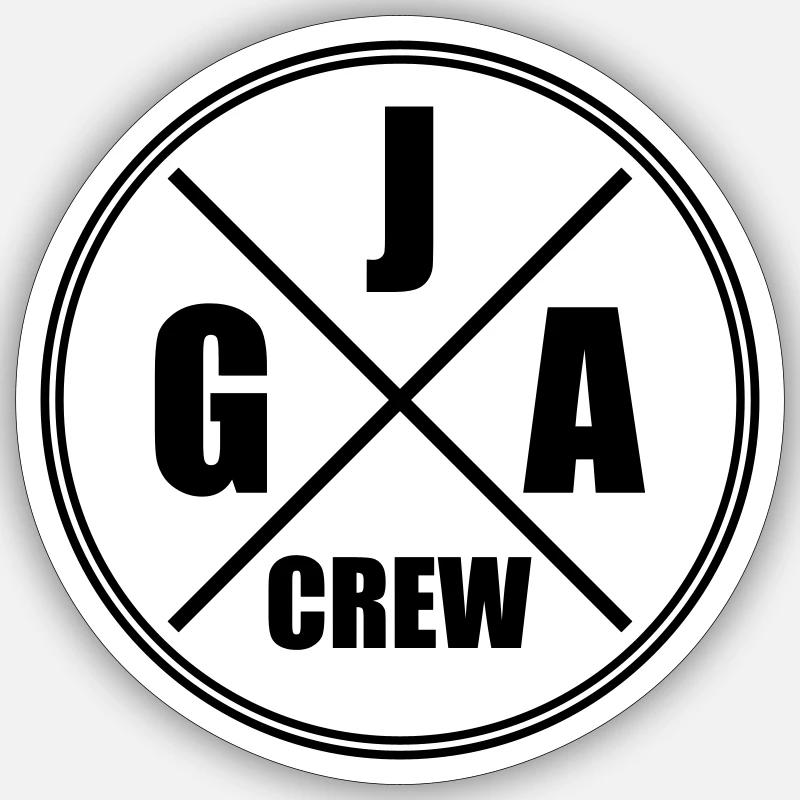 Jga Crew Junggesellenabschied - Sticker Größe S (10 x 10 cm) - Mattweiß