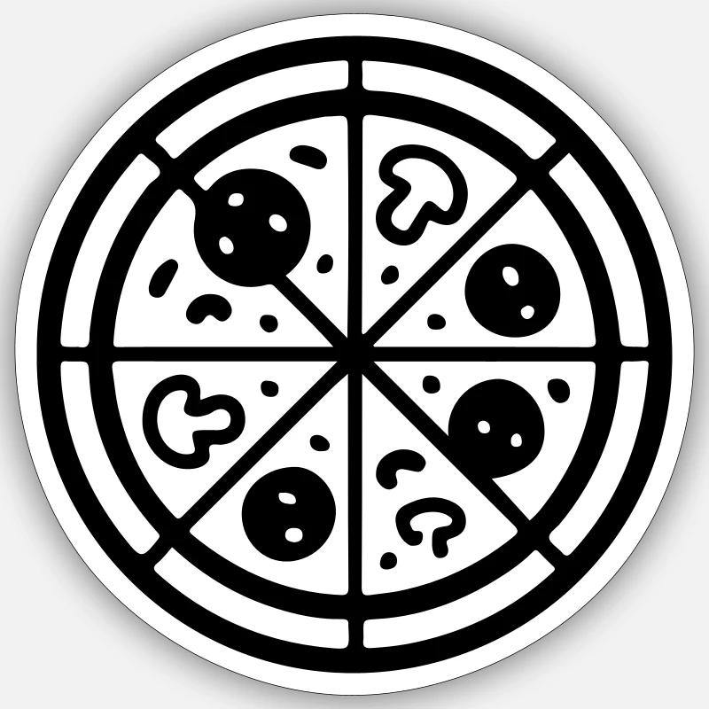 Pizza Logo Sticker taille S (10 x 10 cm)