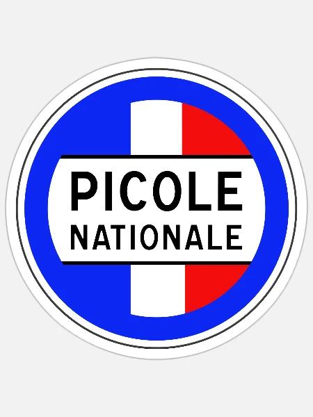 Nationale Trinkgasse Neues Design - Sticker Größe S (10 x 10 cm) - Mattweiß