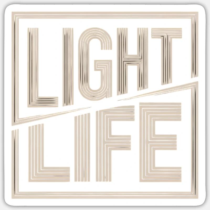 Christlich Light Life Glaube Hoffnung - Sticker Größe S (10 x 10 cm) - Mattweiß