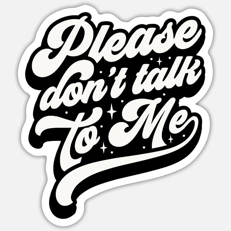 Message expressif dans un style moderne - Sticker taille S (10 x 10 cm) - blanc mat