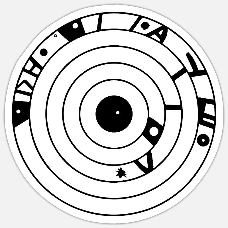 Cosmic Cipher Crop Circle Sticker size S (10 x 10 cm)