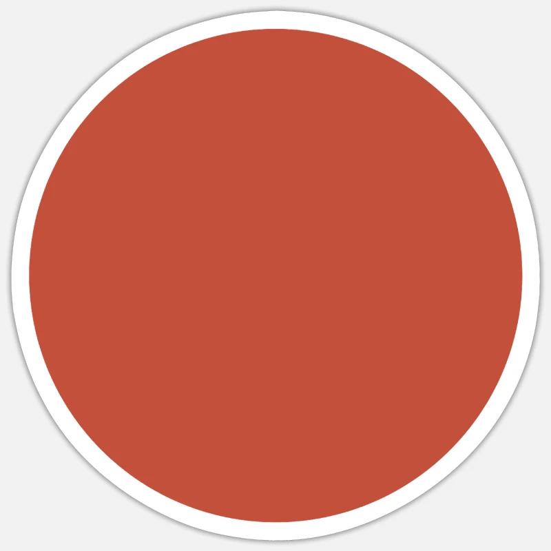 Abstract Earth Tones Pattern - Circle in Dark Red Sticker size S (10 x 10 cm)