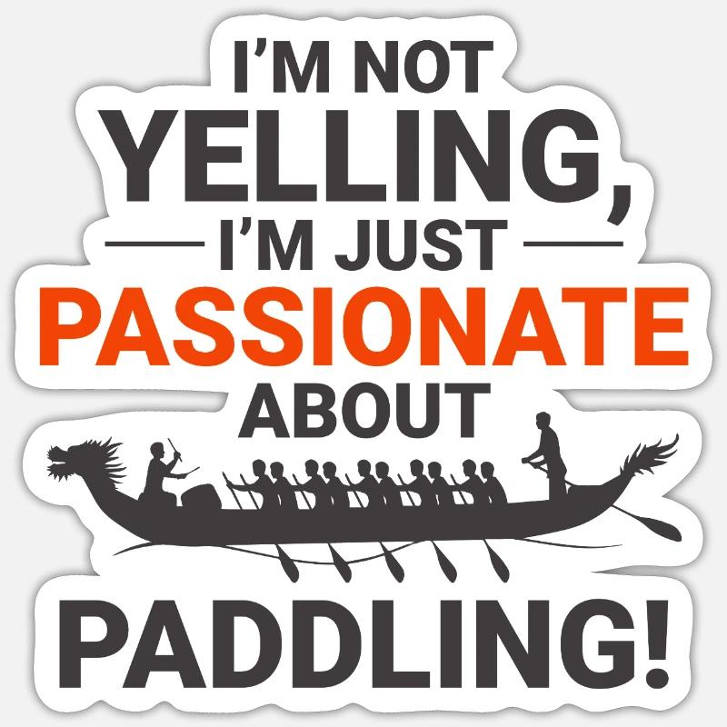 Synchronized Paddling Team  - Sticker size S (10 x 10 cm) - white matte