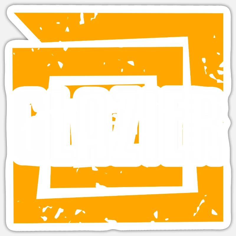 Evolution Glazier Funny Trade Job Progression Sticker size S (10 x 10 cm)