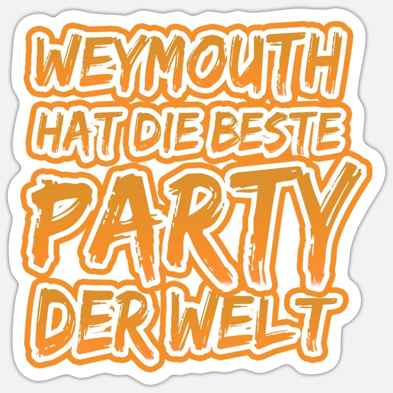 Weymouth dans le rôle de Weymouth - Sticker taille S (10 x 10 cm) - blanc mat