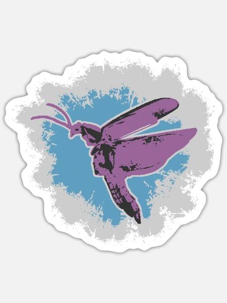 Aquarell-Schmetterlingflug Motiv - Sticker Größe S (10 x 10 cm) - Mattweiß