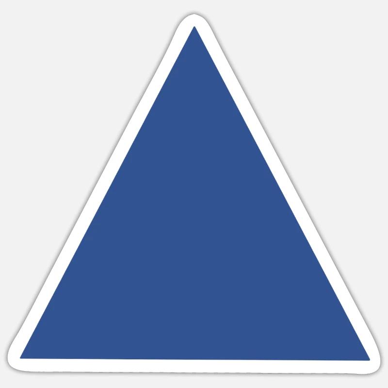 Abstract Blue Triangle Pattern - Sticker size S (10 x 10 cm) - white matte