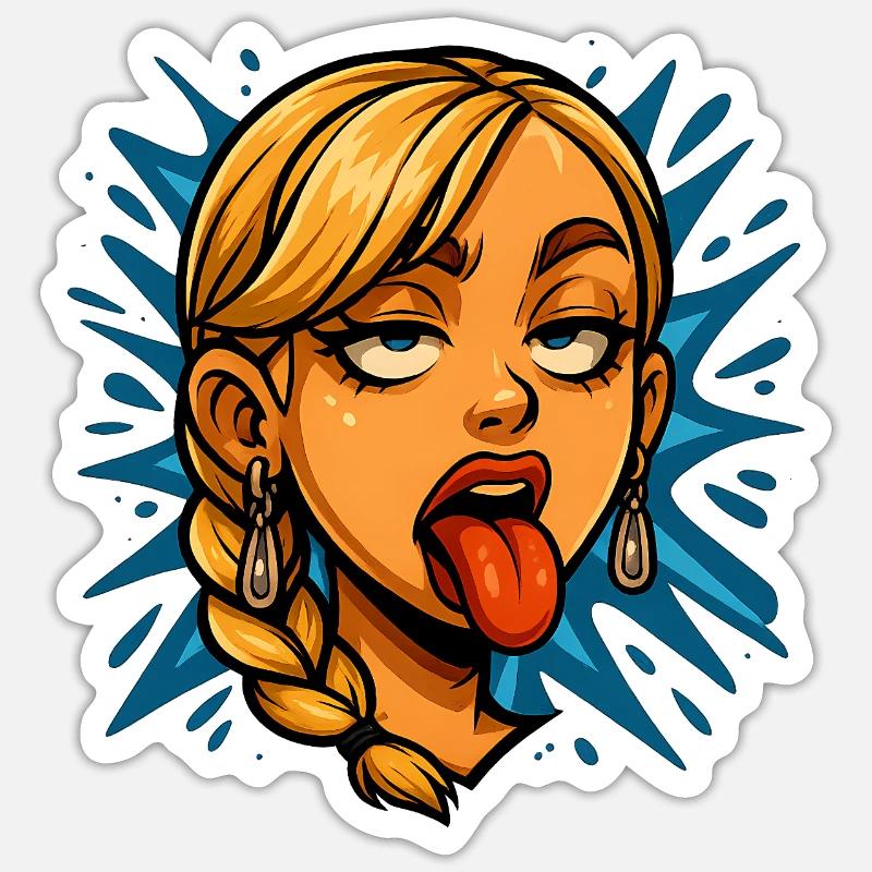 Grimace - Sticker taille S (10 x 10 cm) - blanc mat