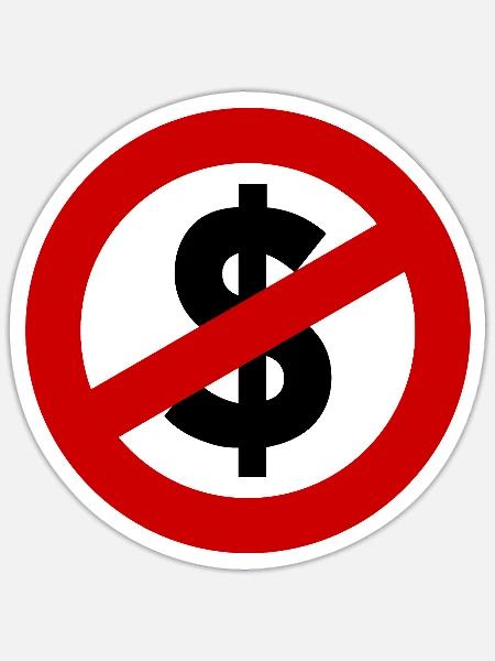 Allmächtiger Dollar – Macht, Geld & Gesellschaft - Sticker Größe S (10 x 10 cm) - Mattweiß