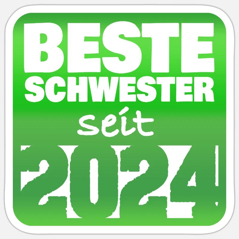 Frères et sœurs 2024 - Sticker taille S (10 x 10 cm) - blanc mat