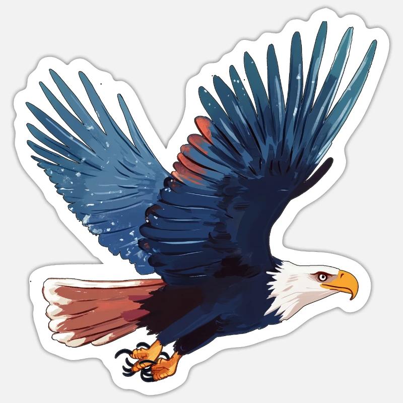 White-tailed eagle in flight Sticker size S (10 x 10 cm)