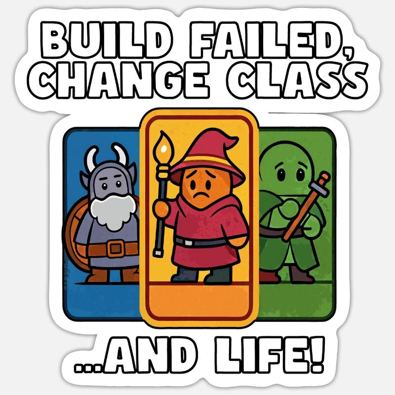 Build Failed, Change Class - Sticker size S (10 x 10 cm) - white matte
