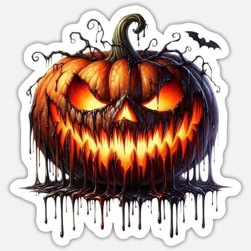 Molten Ember Jack-o'-Lantern Sticker size S (10 x 10 cm)
